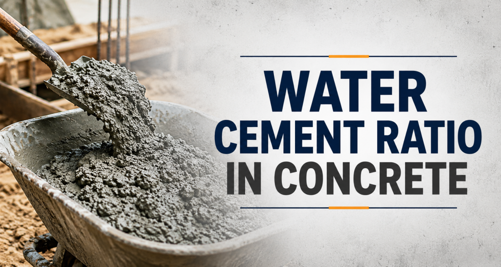 Water Cement Ratio in Concrete – Calculation Guide (2026) Water Cement Ratio in Concrete